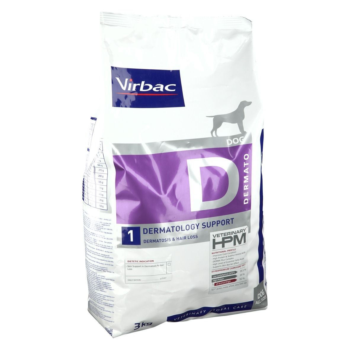 Virbac VETERINARY HPM® Dermatology Chien Croquettes pour dermatose