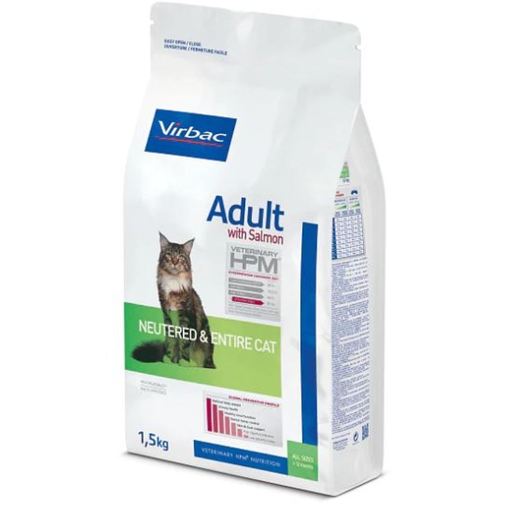 VETERINARY HPM Katze Erwachsene Kastriert & Ganz Lachs – Virbac