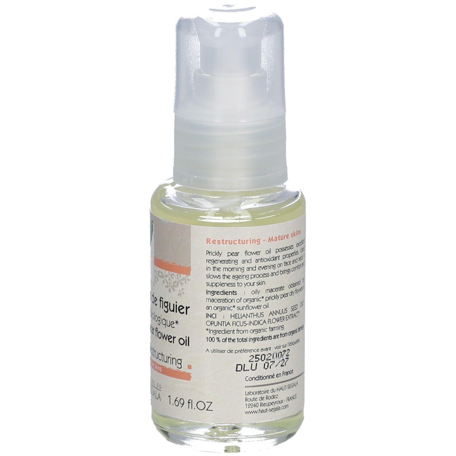 Laboratoire du Haut-Ségala Huile de Fleurs de Figuier de Barbarie Bio