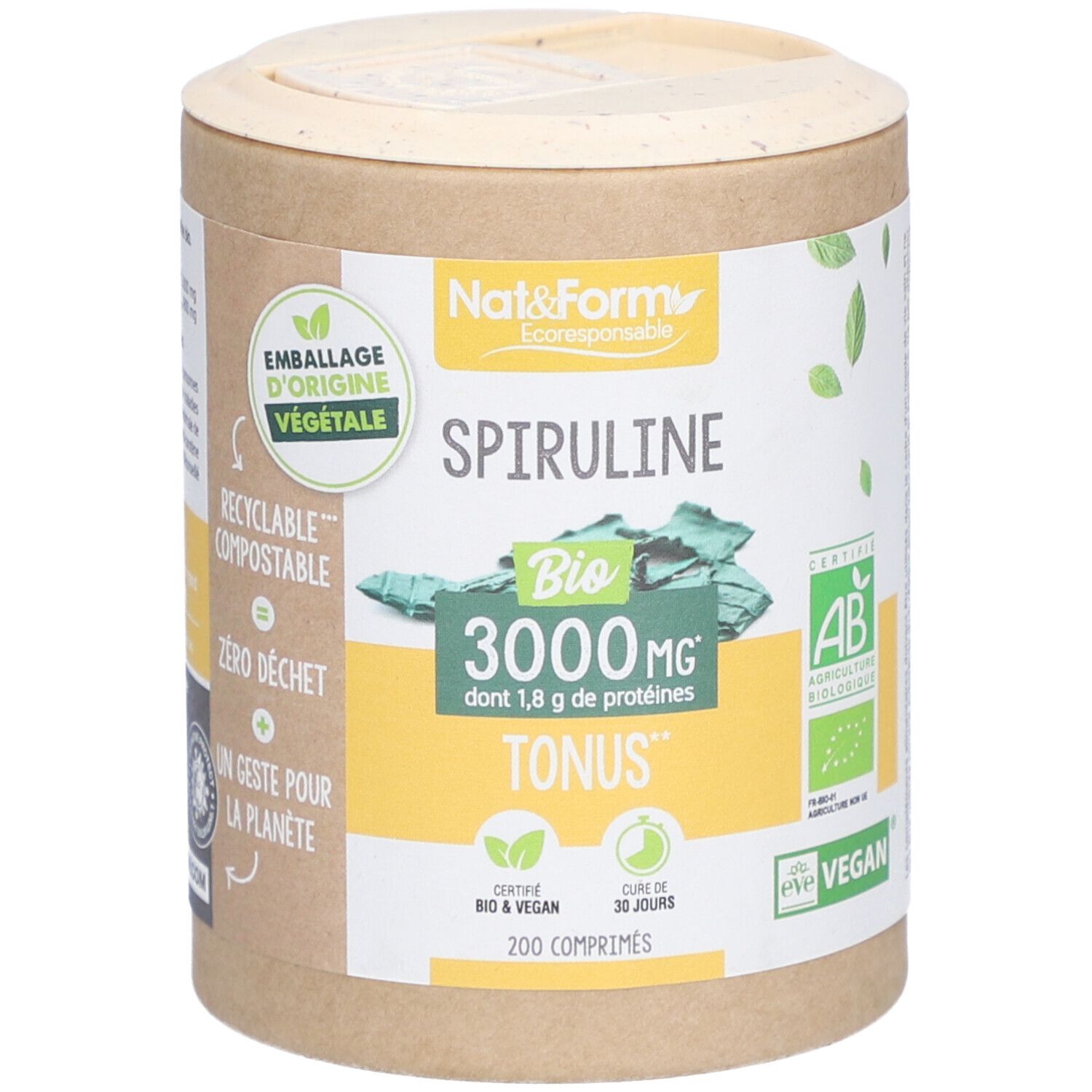 Nat & Form Ecocert® Spiruline Bio