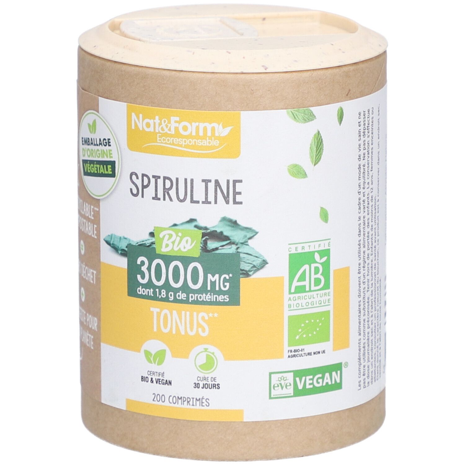 Nat & Form Ecocert® Spiruline Bio