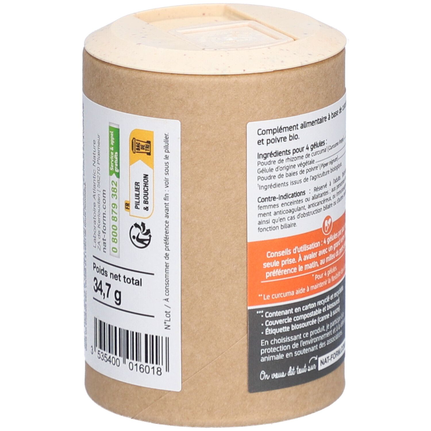 Nat&Form Kurkuma Piperin Bio Gelenkkomfort