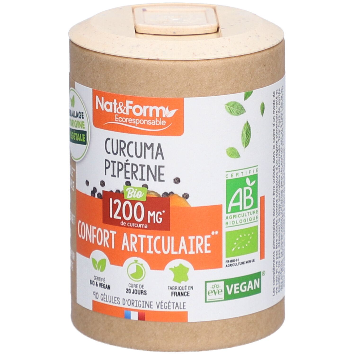 Nat&Form Kurkuma Piperin Bio Gelenkkomfort