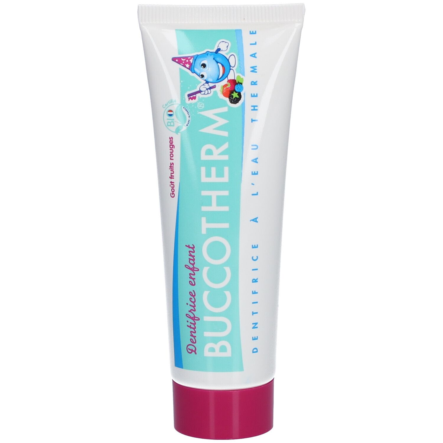 Buccotherm Kinder Zahnpasta mit Thermalwasser Geschmack Rote Früchte Bio