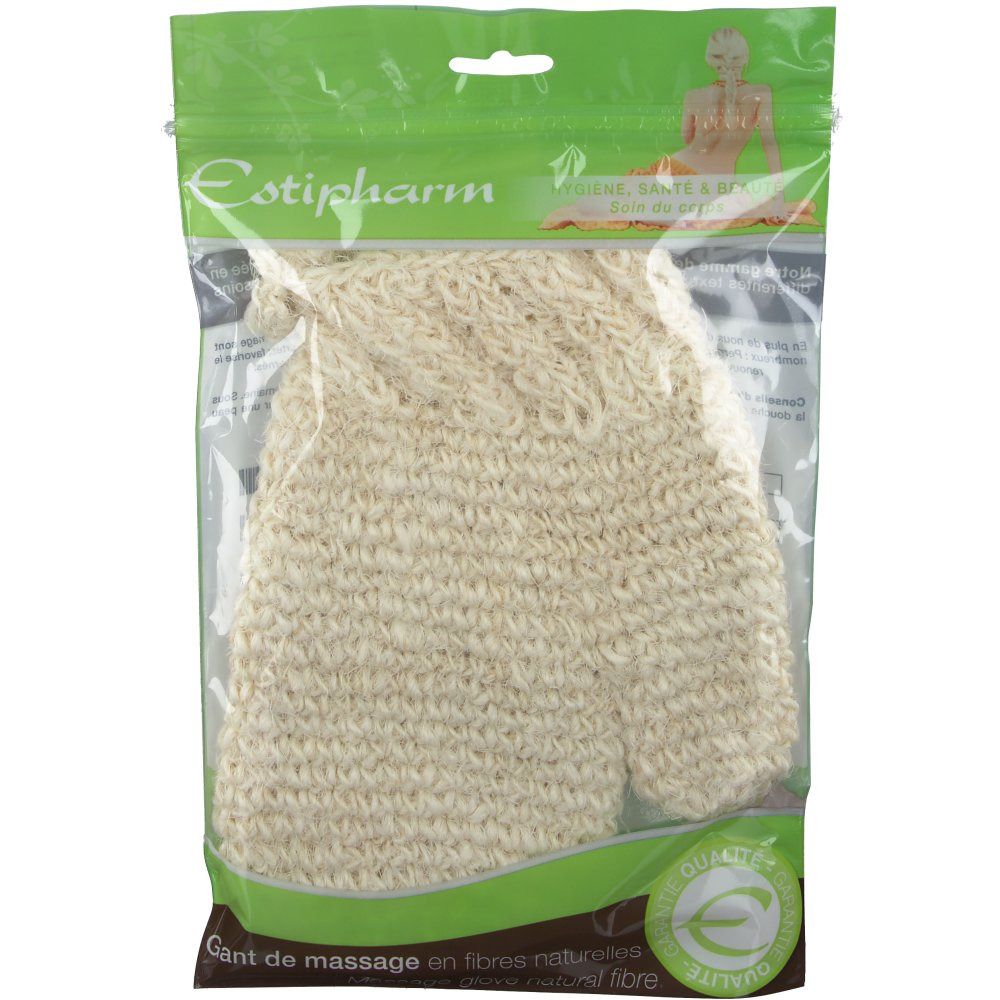 Estipharm Gant de massage Crins mélangés sisal