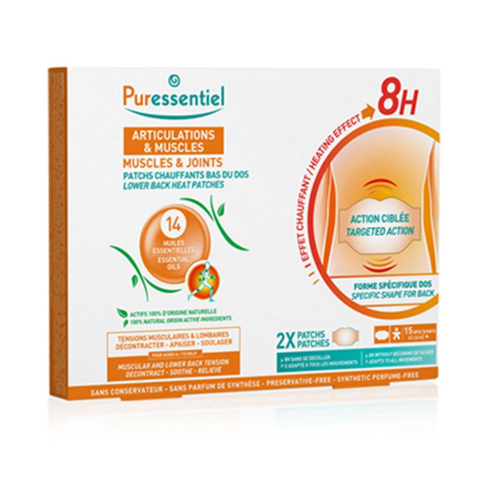Puressentiel Patchs Chauffants Bas du Dos Articulations & Muscles