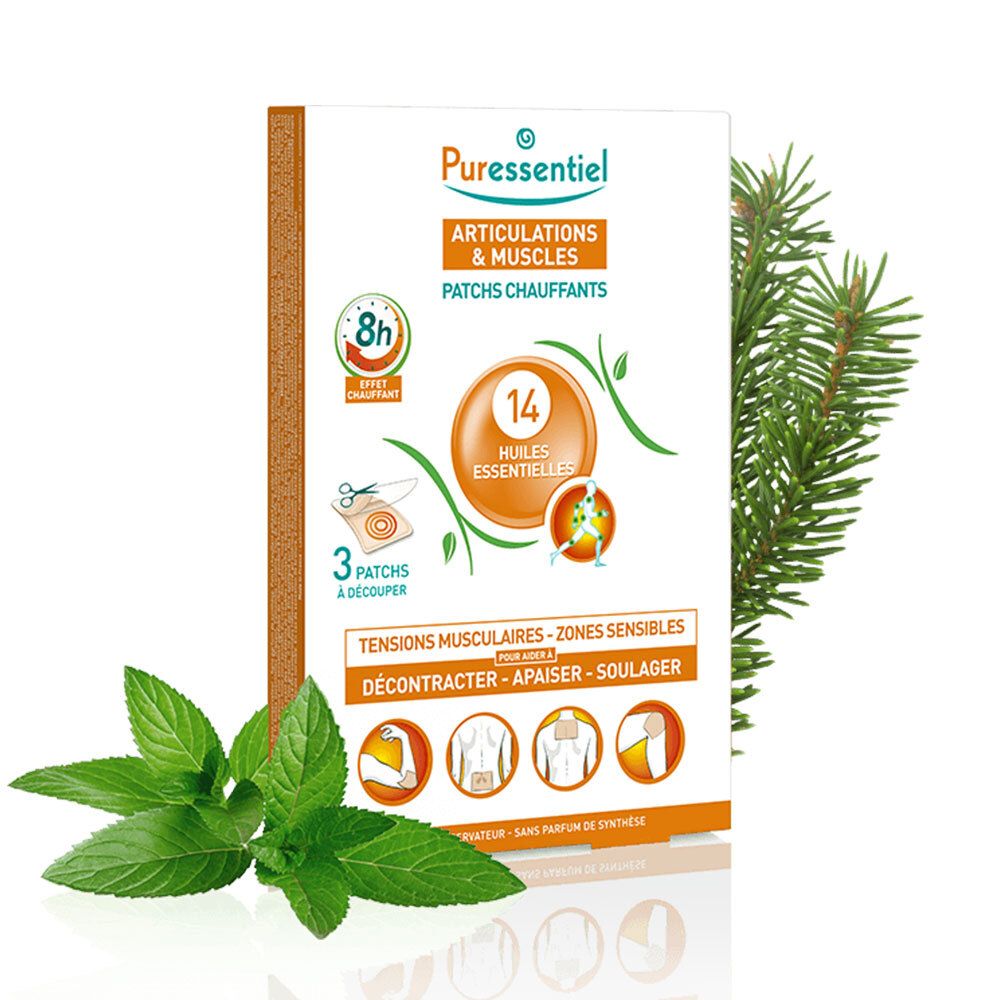 Puressentiel Patchs Chauffants Bas du Dos Articulations & Muscles