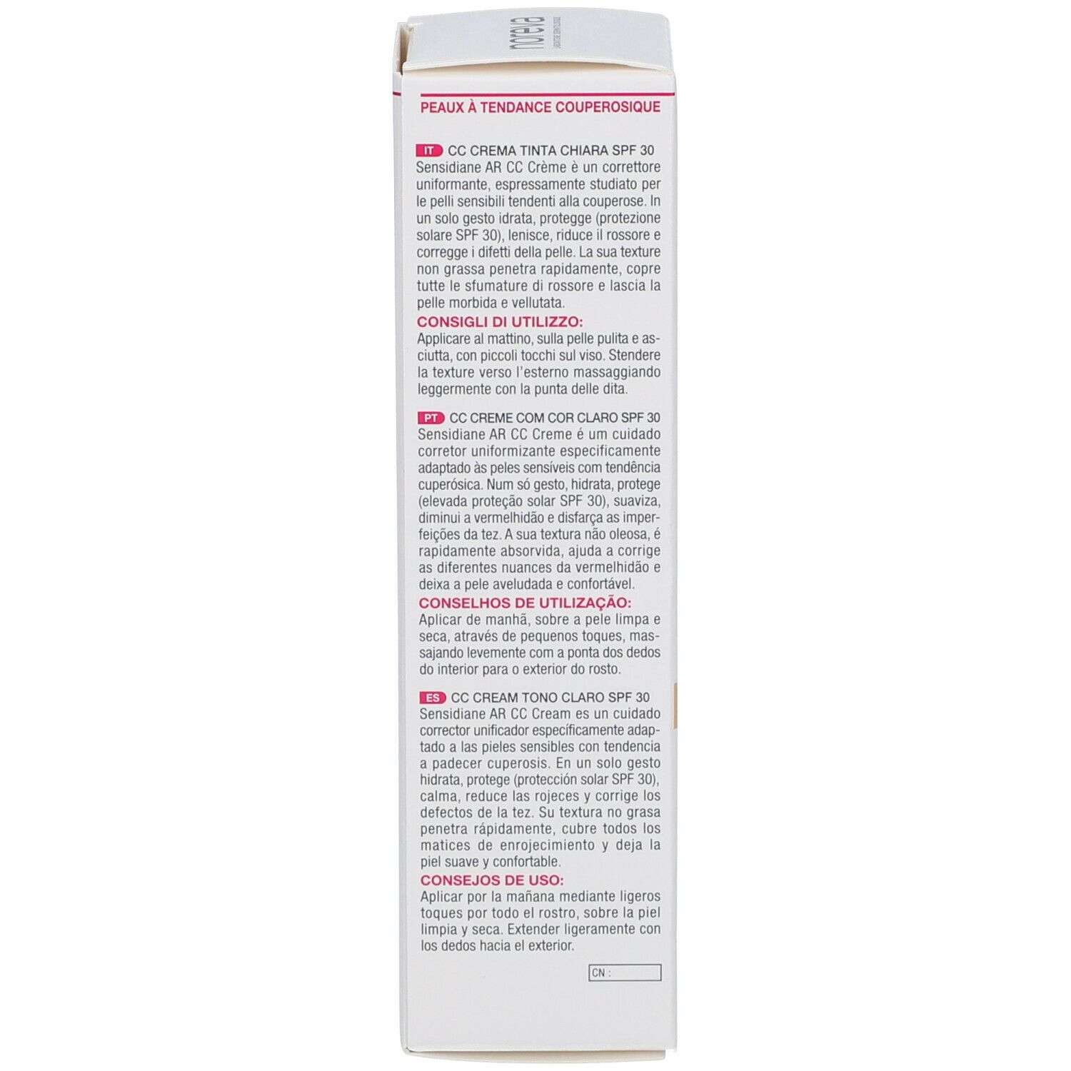 noreva Laboratoires Sensidiane® AR CC Crème SPF 30 Soin teinté AntiRougeur -Teinte claire