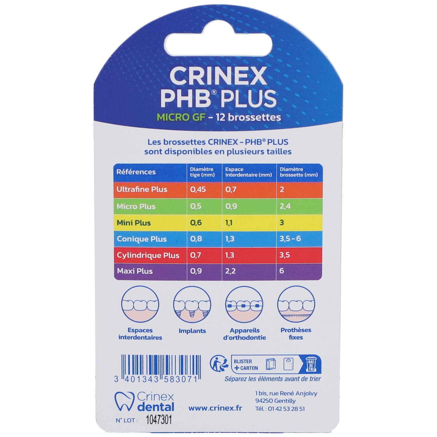 Crinex® PHB Plus Brosses interdentaires Micro Plus GF