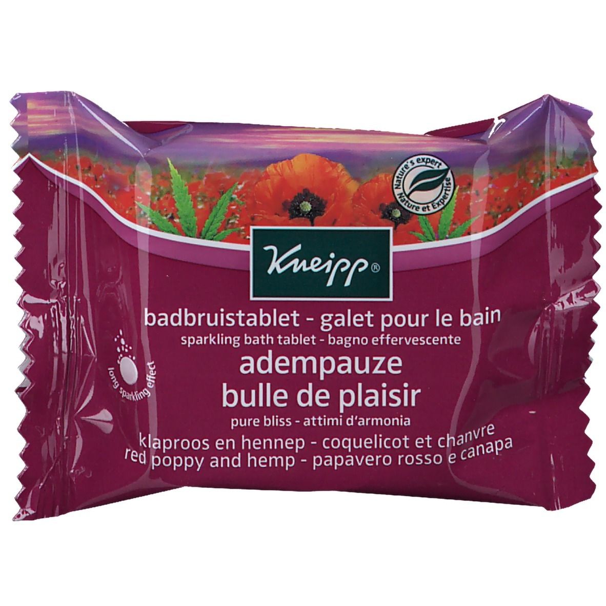 Kneipp® Galet pour le bain Coquelicot - Chanvre Bulle de plaisir