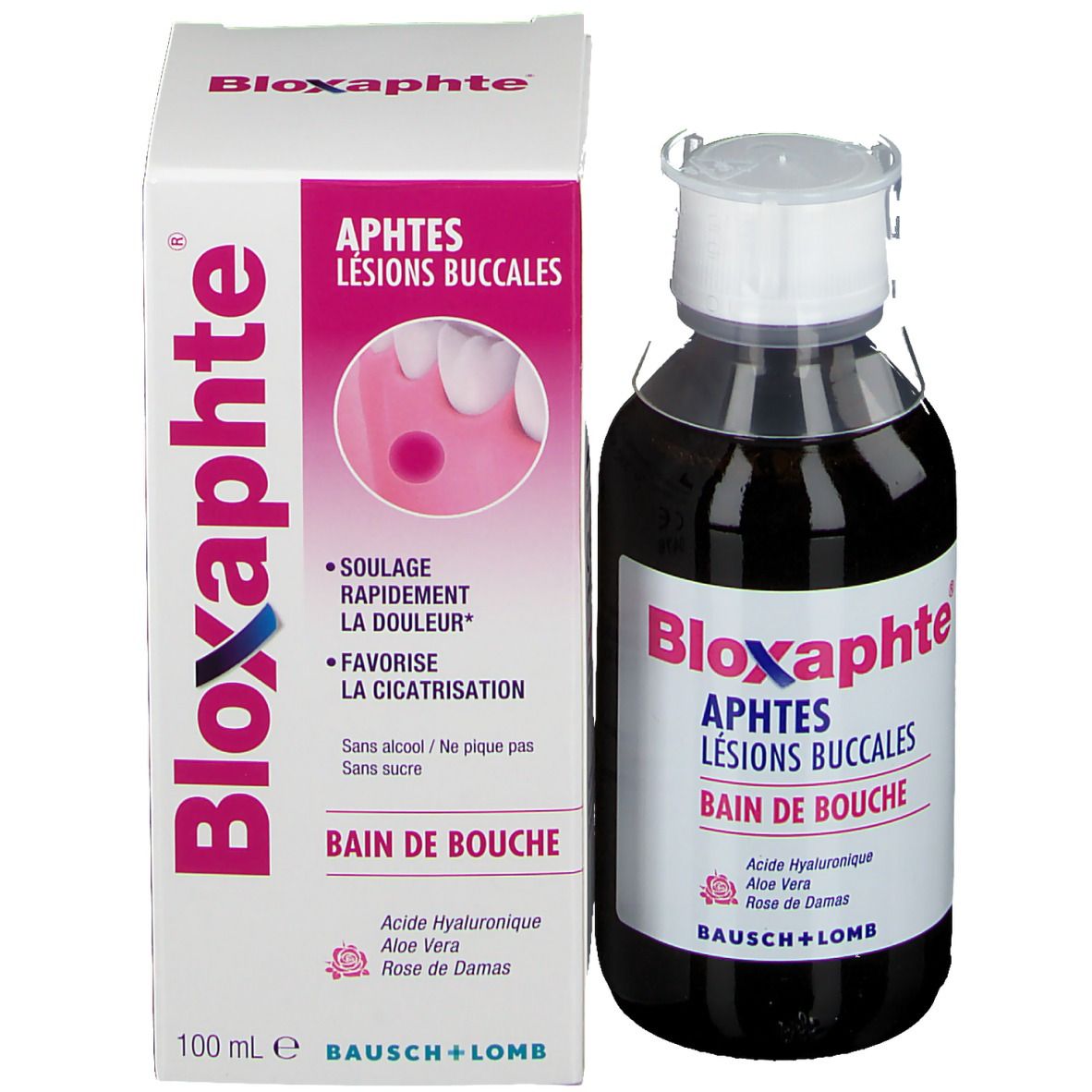 Bloxaphte Bain De Bouche Soulage Rapidement La Douleur Et Favorise La Cicatrisation - Aphtes - Lésions Buccales 100 mL