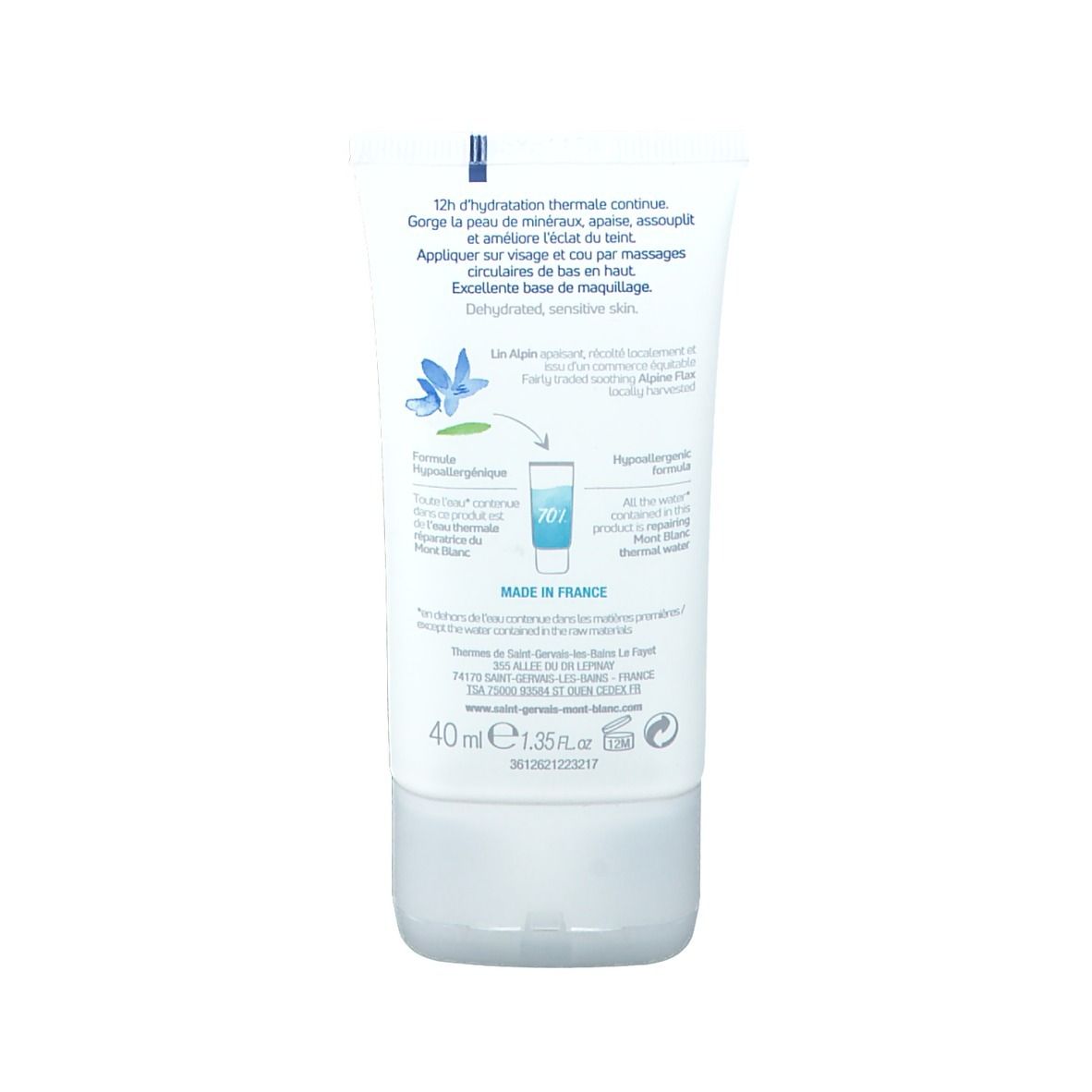 Saint-Gervais MONT BLANC Soin essentiel hydratant 12H 40 ml