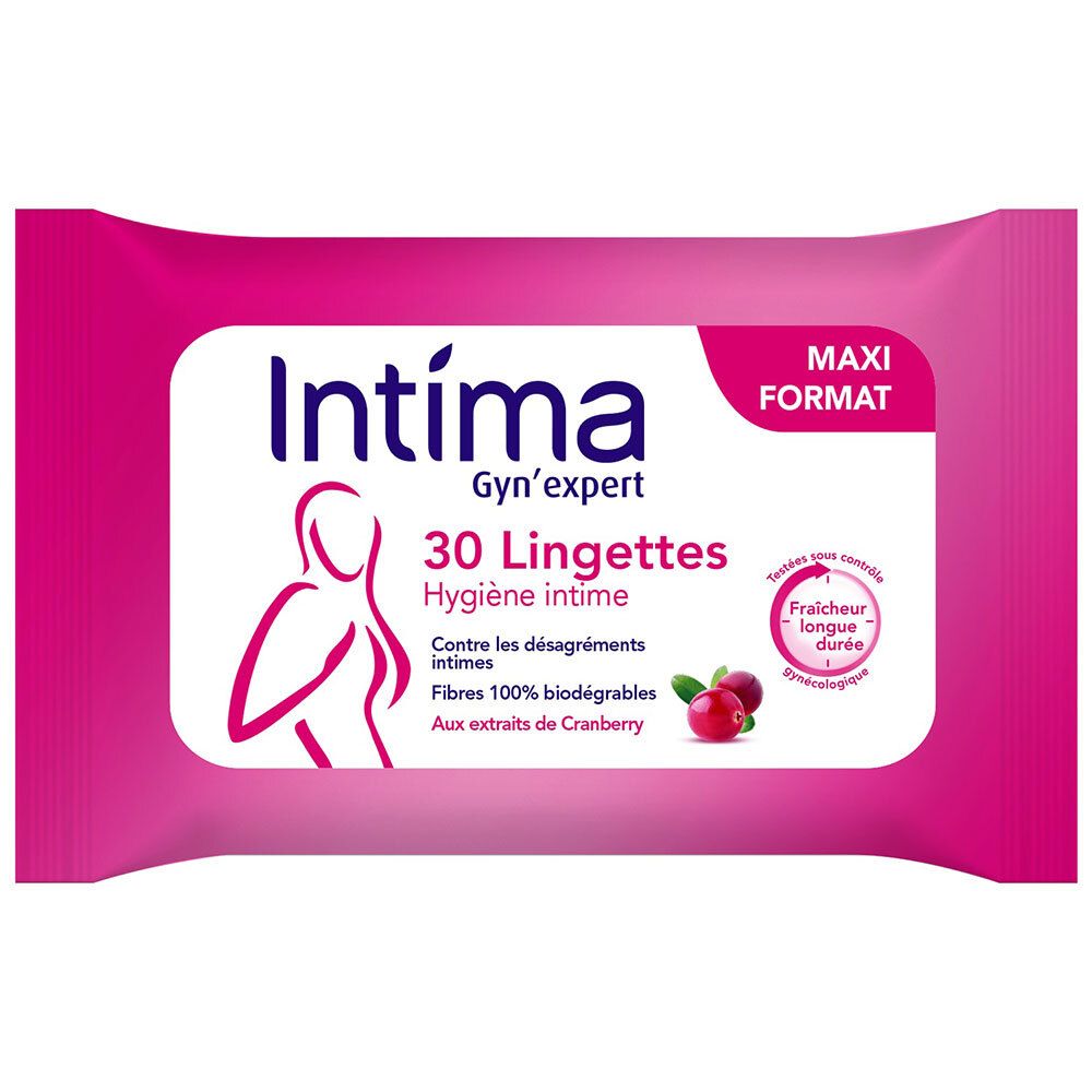 Intima Lingettes hygiène intime Cranberry