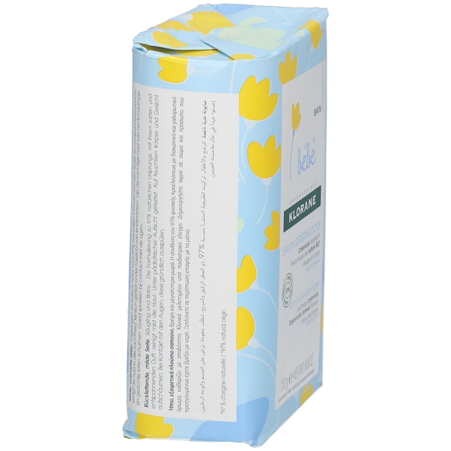 KLORANE Bébé Bain Savon Surgras Doux au Calendula Bio