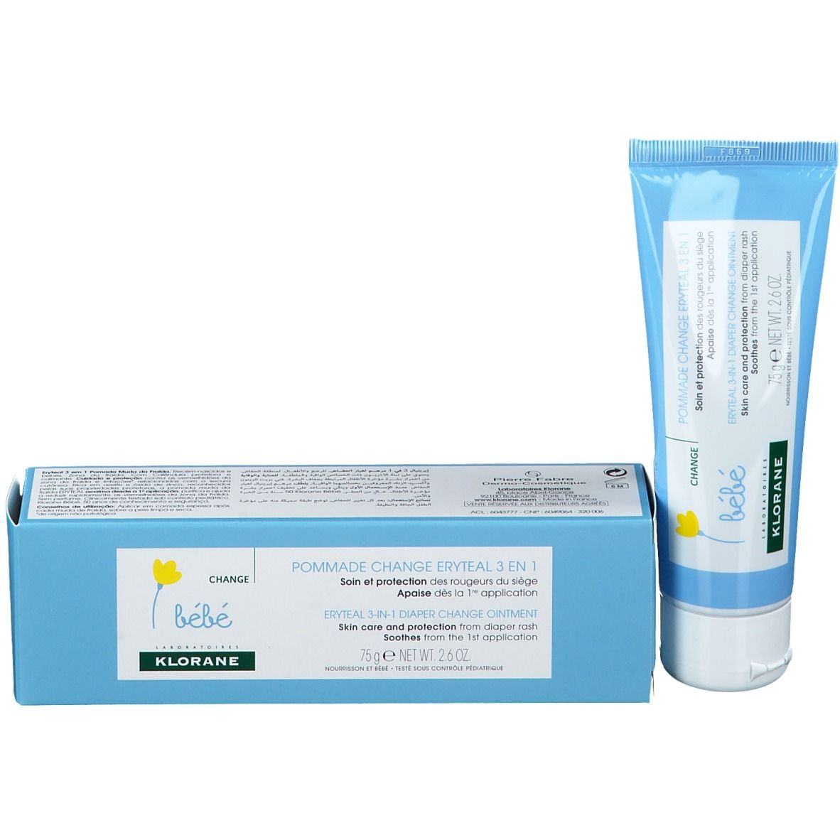 KLORANE Baby Windelausschlag-Salbe 3 in 1 mit Bio-Calendula