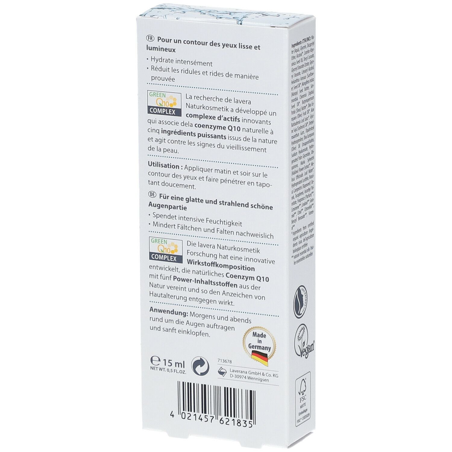 lavera® Basis Sensitiv Anti-Falten Augencreme