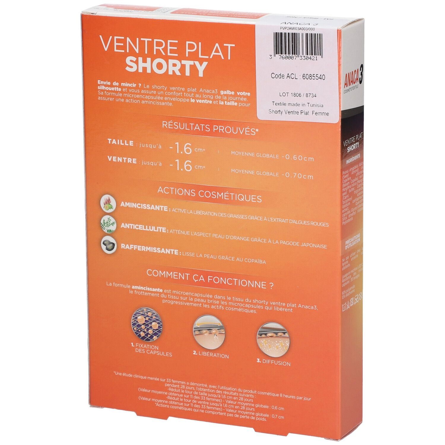 ANACA3 Flacher Bauch Shorty Hohe Taille S/M