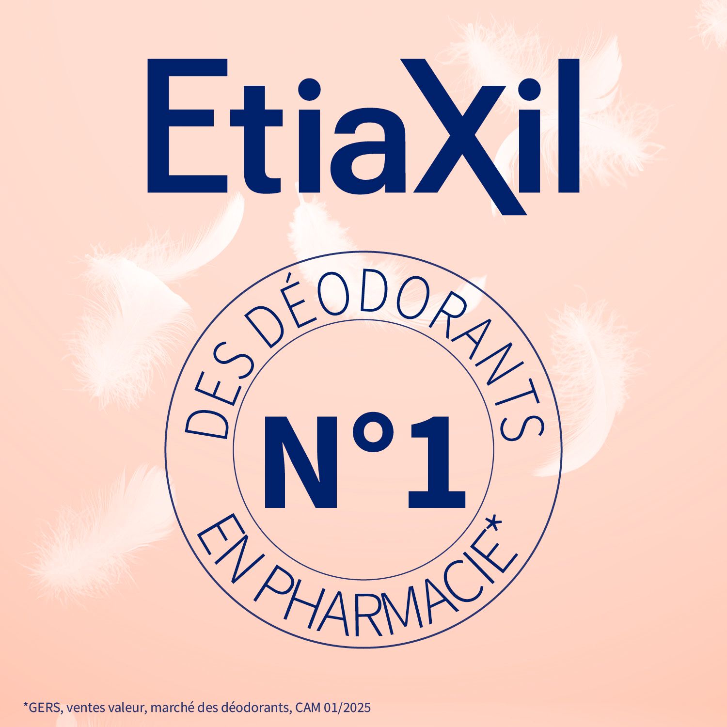 Logo EtiaXil. Texte : N°1 des déodorants en pharmacie.