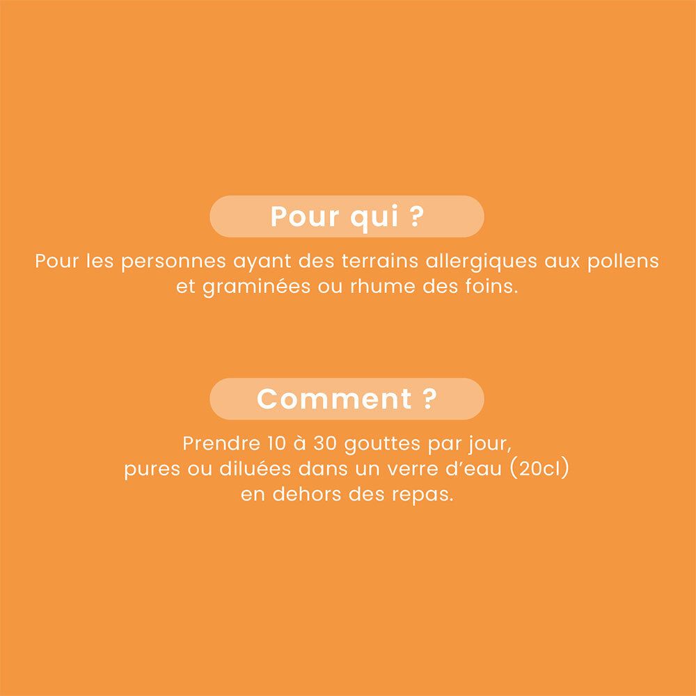 Text auf orangefarbenem Hintergrund. Fragen und Antworten zur Anwendung des Produkts.