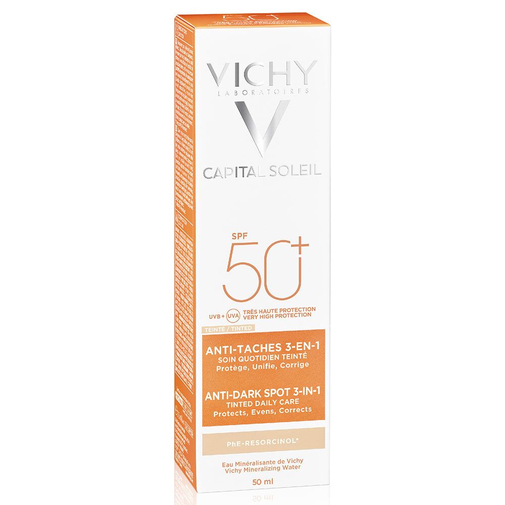 VICHY Idéal Soleil 3-in-1 Getönte Anti-Flecken-Pflege SPF 50+