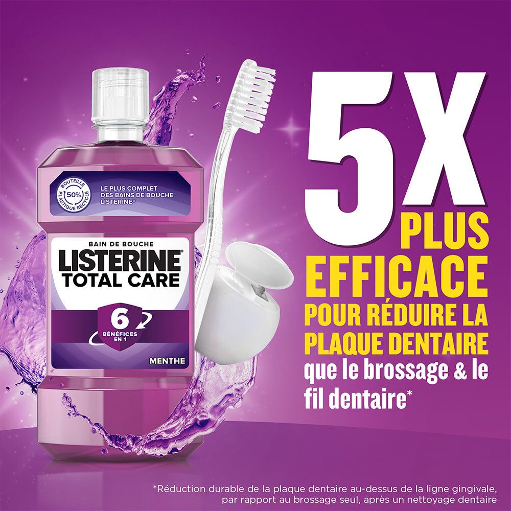 Listerine Bain de Bouche 6 En 1 Total Care, 250 ml