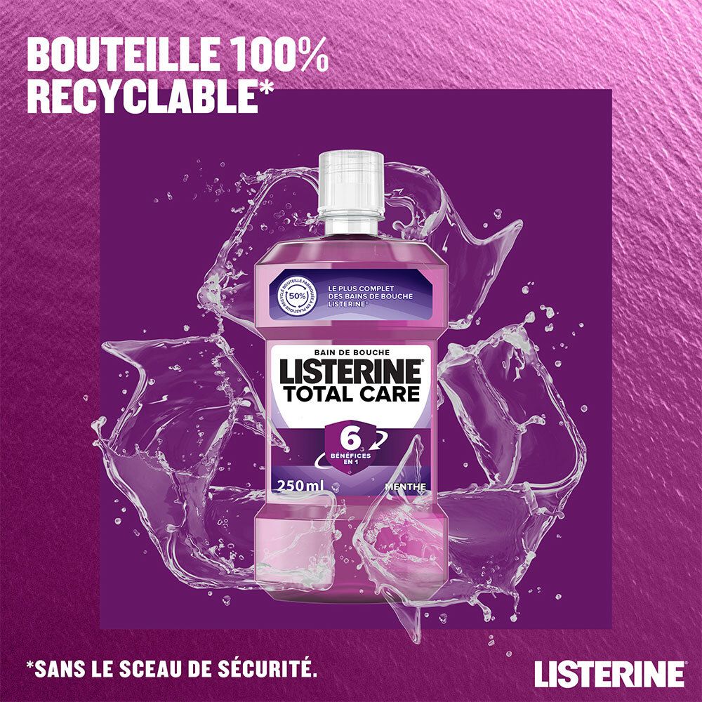 Listerine Bain de Bouche 6 En 1 Total Care, 250 ml