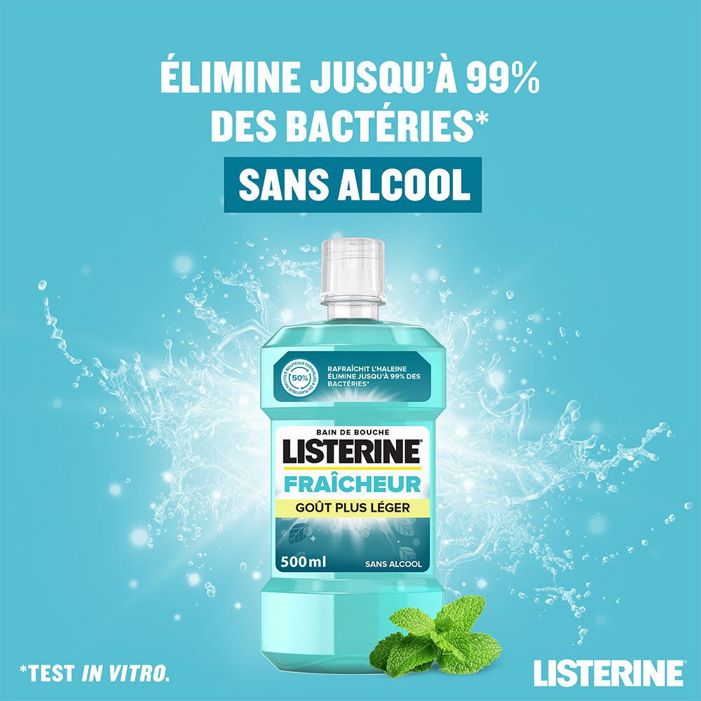 LISTERINE® Bain de Bouche Fraîcheur Goût Plus Léger