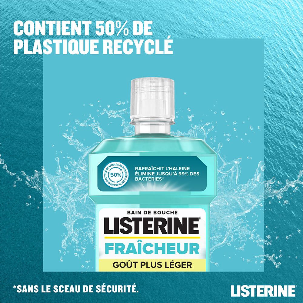 LISTERINE® Bain de Bouche Fraîcheur Goût Plus Léger