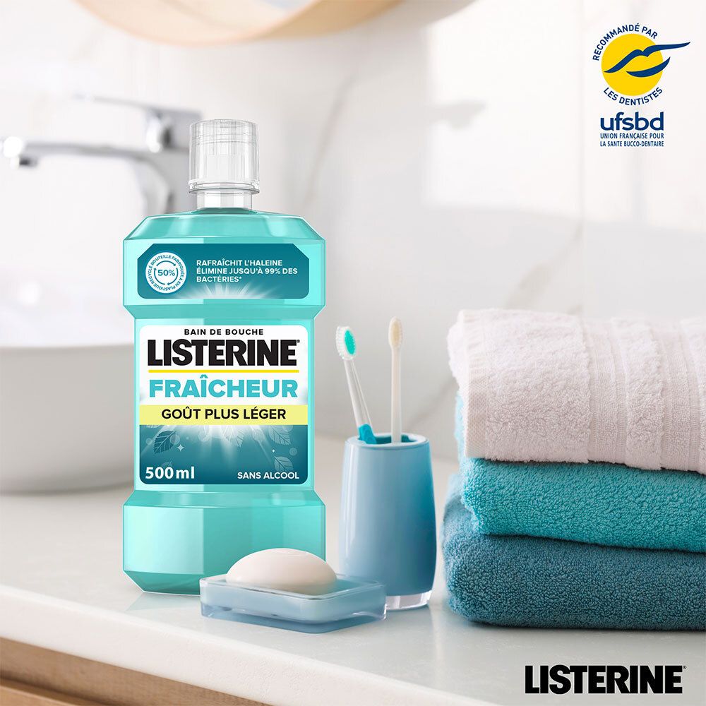 LISTERINE® Bain de Bouche Fraîcheur Goût Plus Léger