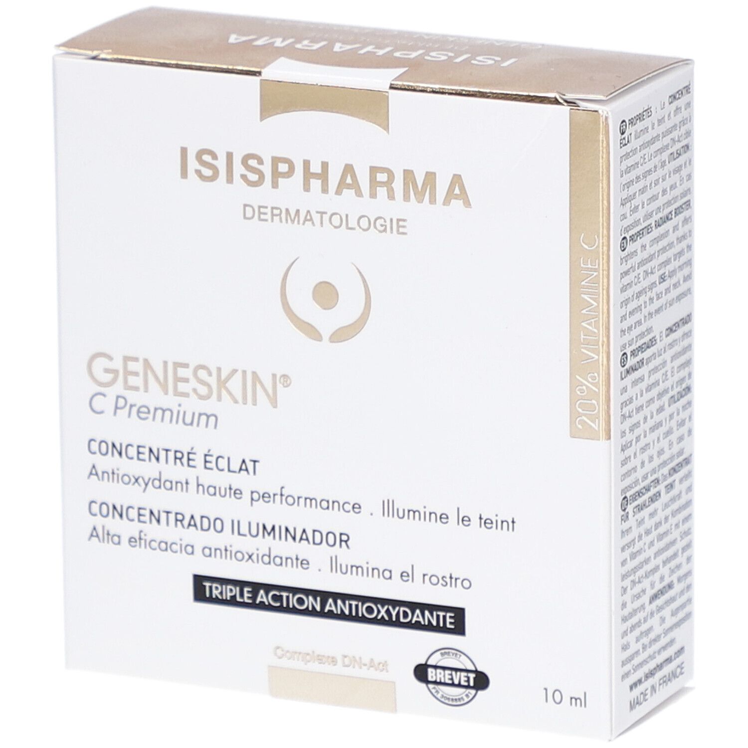 Weiße Schachtel mit Produktinformationen. Marke und Produktname sind aufgedruckt. 10 ml. QR-Code.