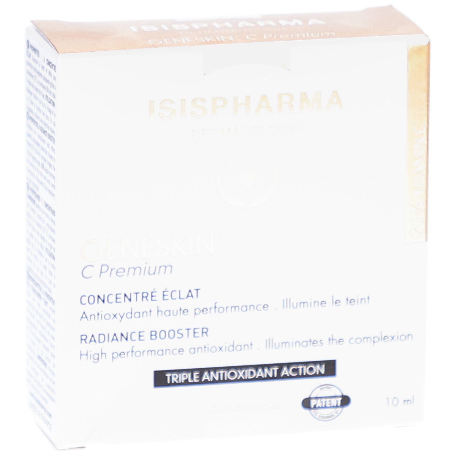 Weiße Schachtel mit Produktinformationen. Marke und Produktname sind aufgedruckt. 10 ml.