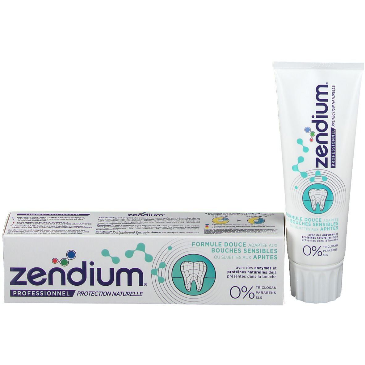 Zendium Dentifrice Formule Douce Bouches Sensibles ou Sujettes aux Aphtes