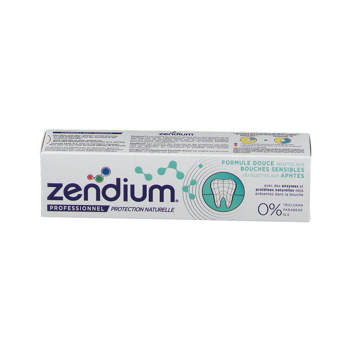 Zendium Dentifrice Formule Douce Bouches Sensibles ou Sujettes aux Aphtes