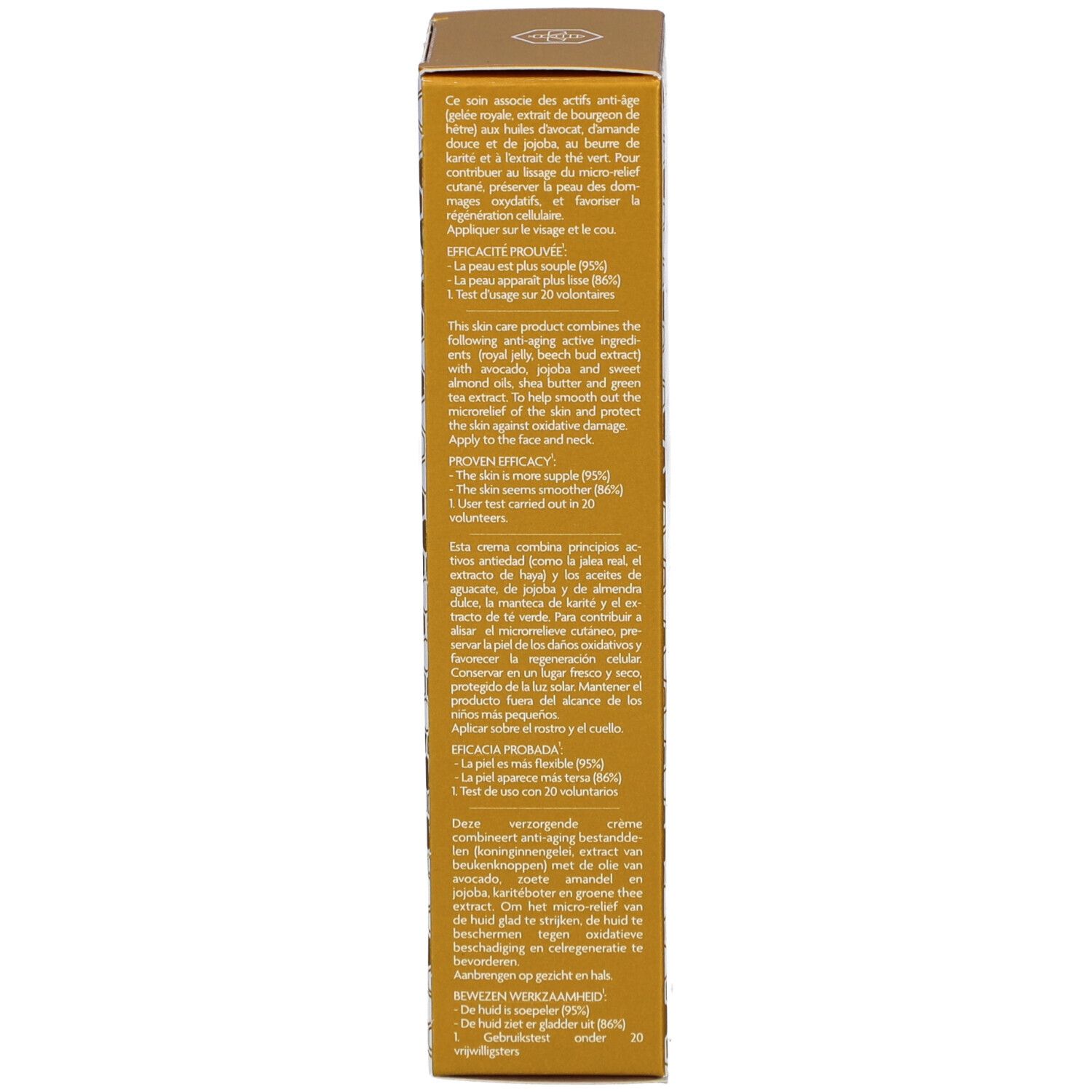 Produktverpackung, Seite. Text: Wirkungsweise, Inhaltsstoffe, Anwendungshinweise.