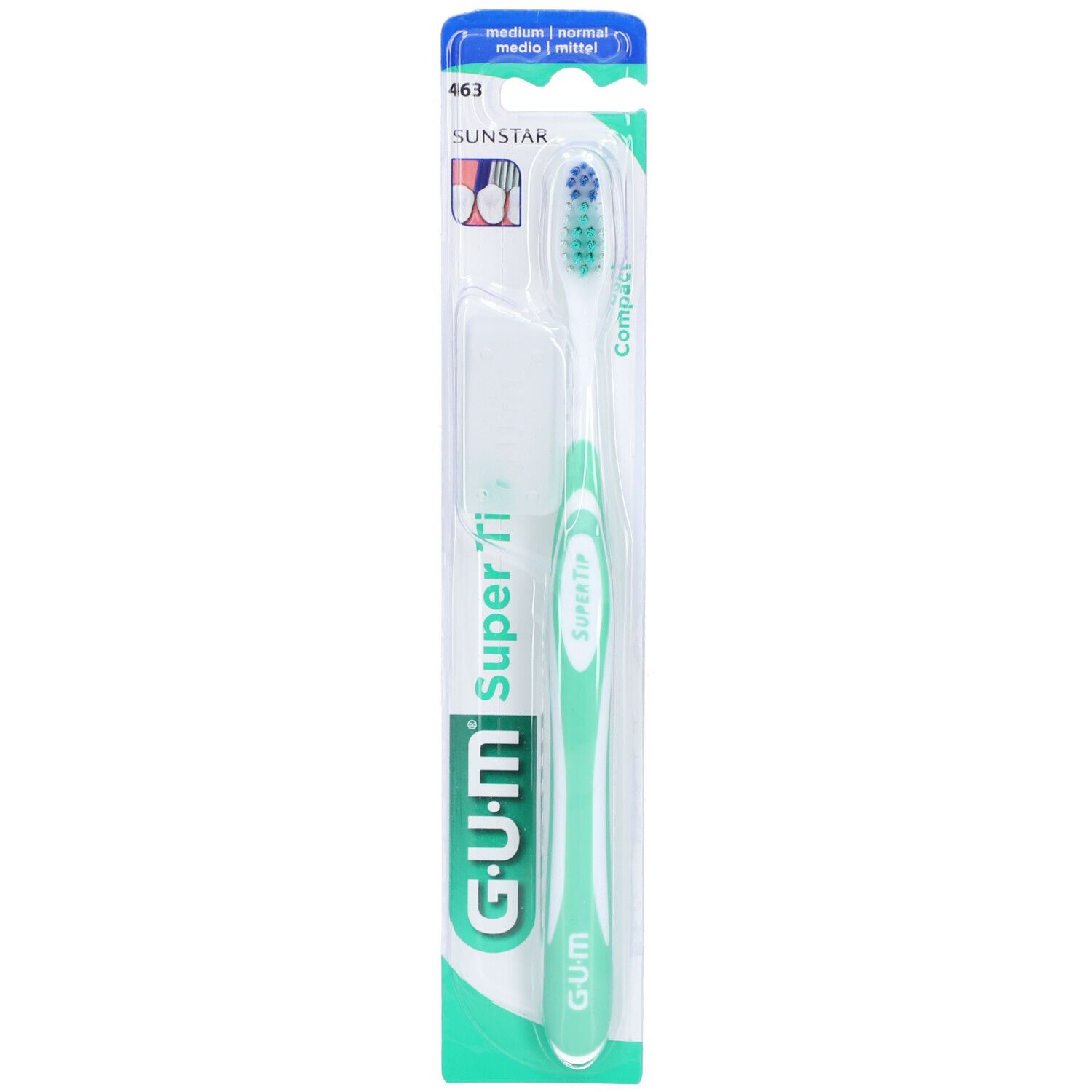 GUM® SuperTip® Compact Zahnbürste Medium 463