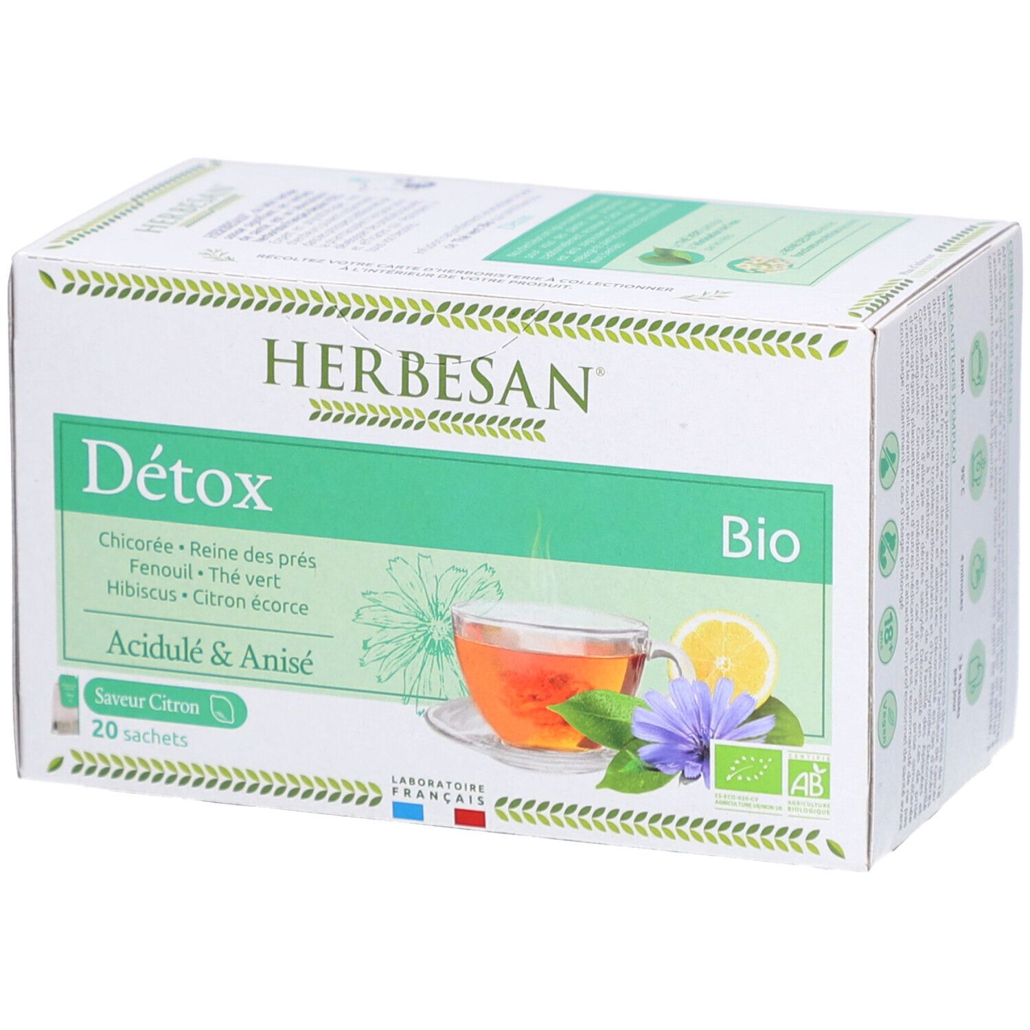 Herbesan Bio Detox - Chicorée, Wiesenkönigin, Fenchel, Grüntee