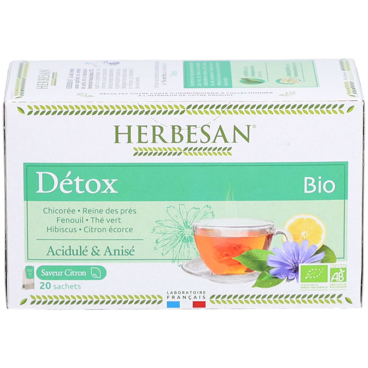 Herbesan Bio Detox - Chicorée, Wiesenkönigin, Fenchel, Grüntee