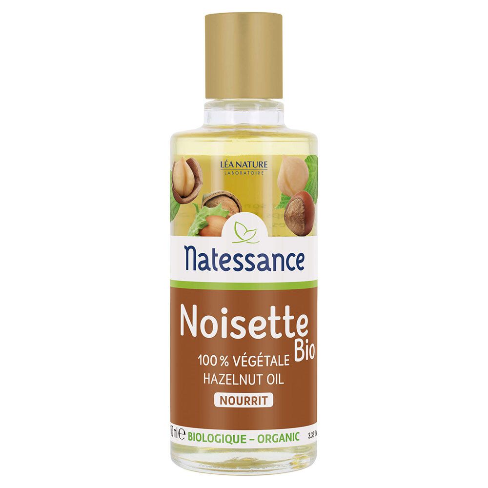 Natessance Bio Haselnussöl 100 % Reines Nährendes Gesicht und Körper