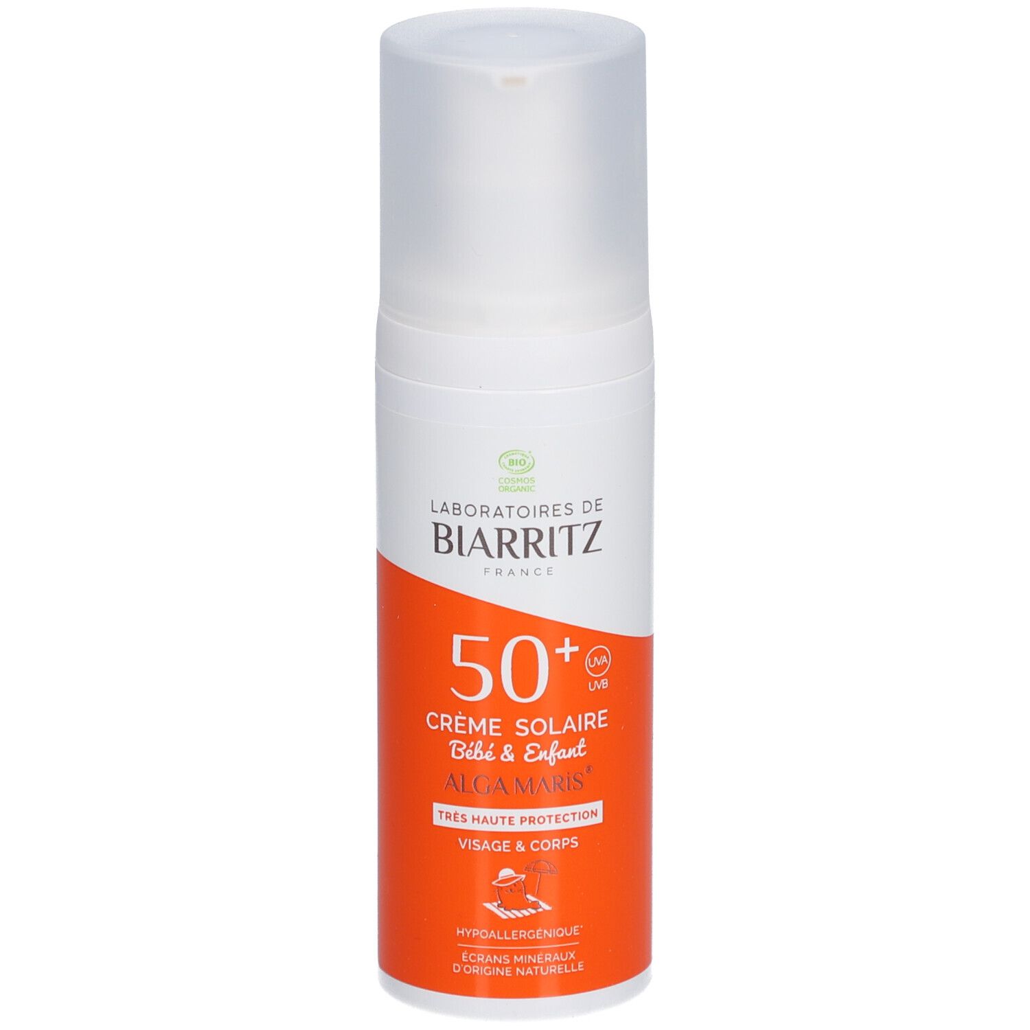 Laboratoires de BIARRITZ CREME SOLAIRE SPF50+ CERTIFIÉ BIO
