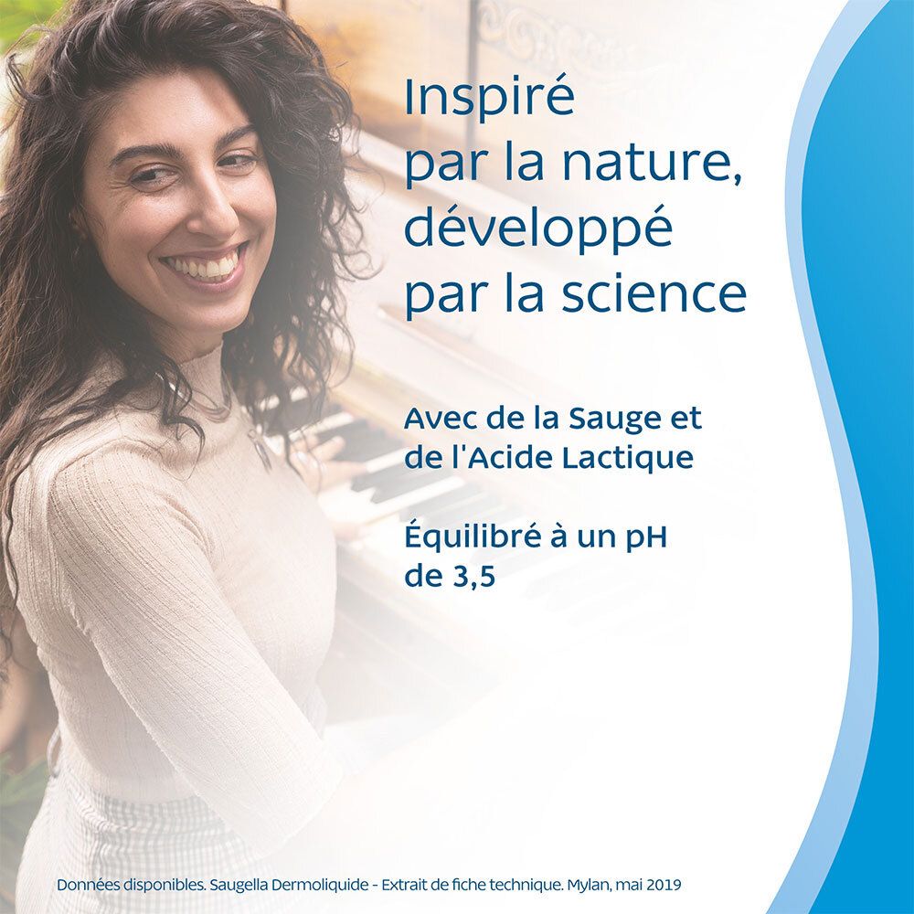 Saugella - Dermoliquide - Soin lavant pour l’hygiène intime quotidienne des femmes adultes - à base d’extrait de Sauge - Assure le bien-être intime quotidien - Flacon 500 ml