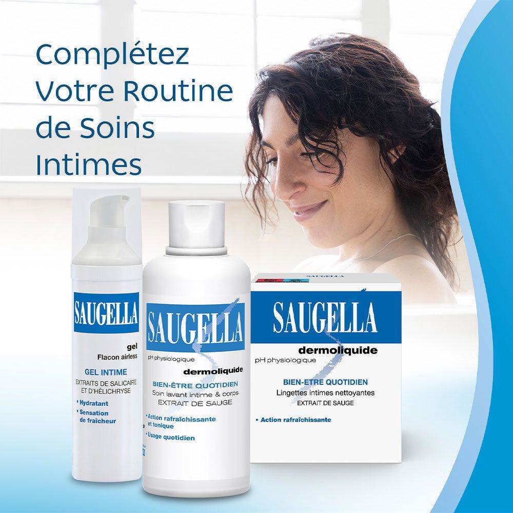 Saugella - Dermoliquide - Soin lavant pour l’hygiène intime quotidienne des femmes adultes - à base d’extrait de Sauge - Assure le bien-être intime quotidien - Flacon 500 ml