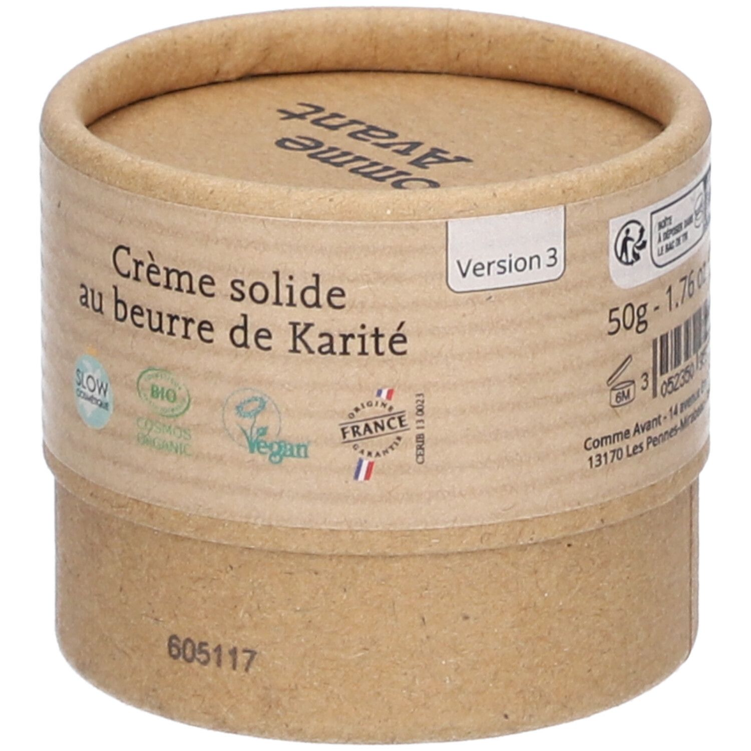 Crème solide au beurre de karité V3 - 50g Comme Avant