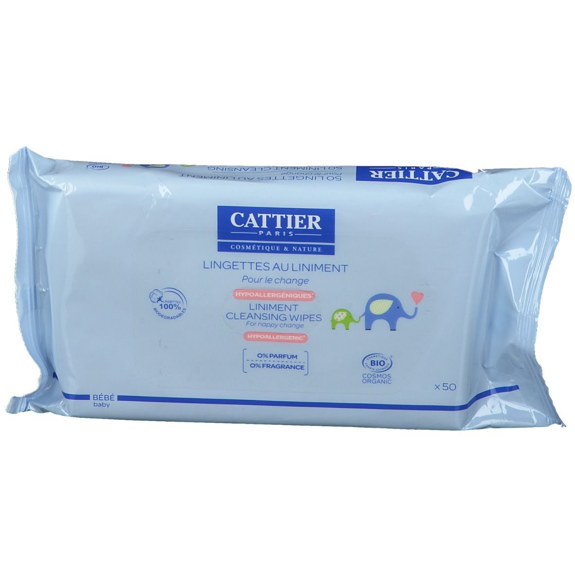 CATTIER Bébé Lingettes au liniment pour le change