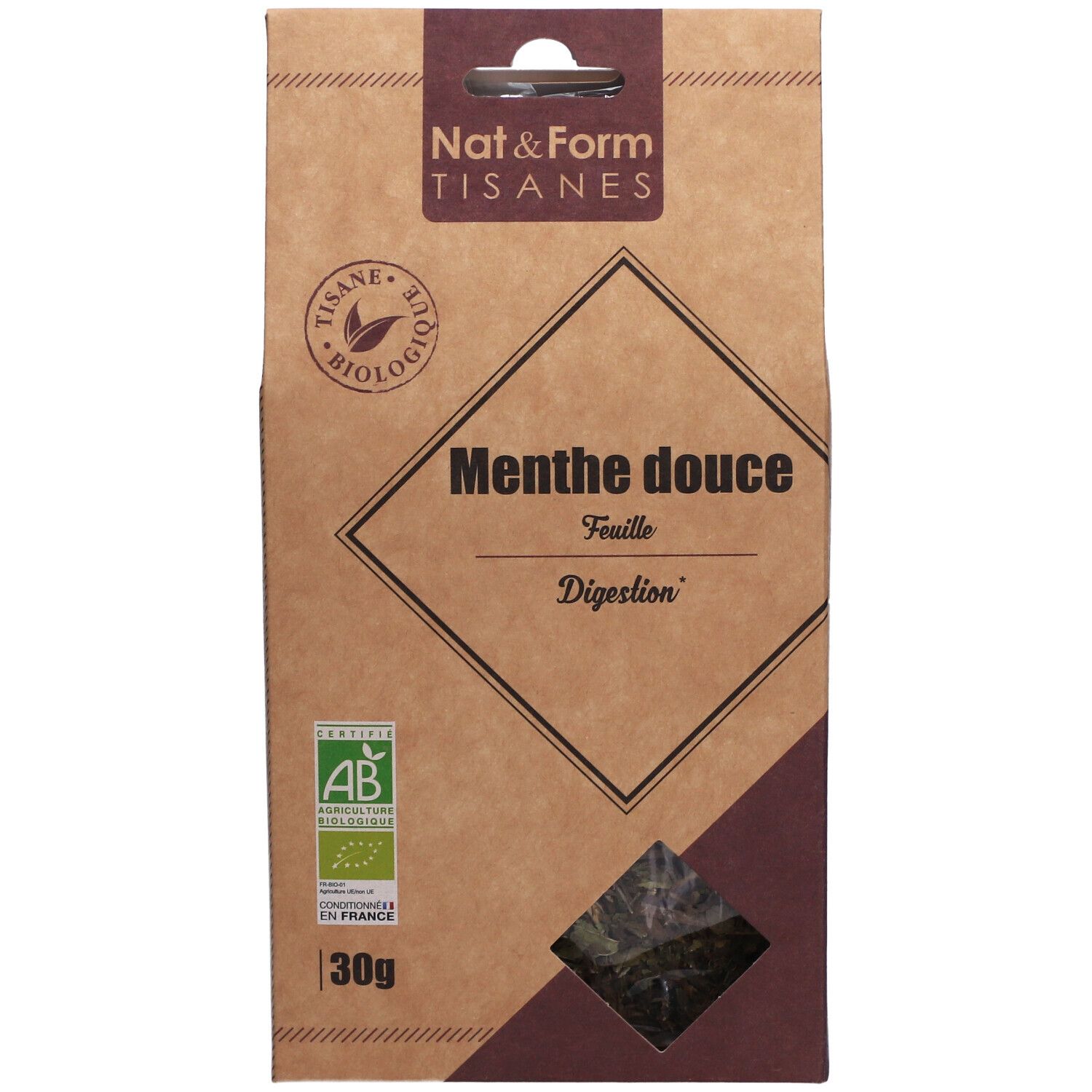 Nat&Form Tisane Menthe douce bio