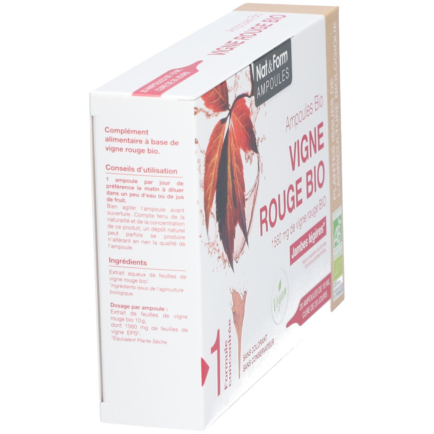 Nat&Form Ampullen Rote Weinrebe bio