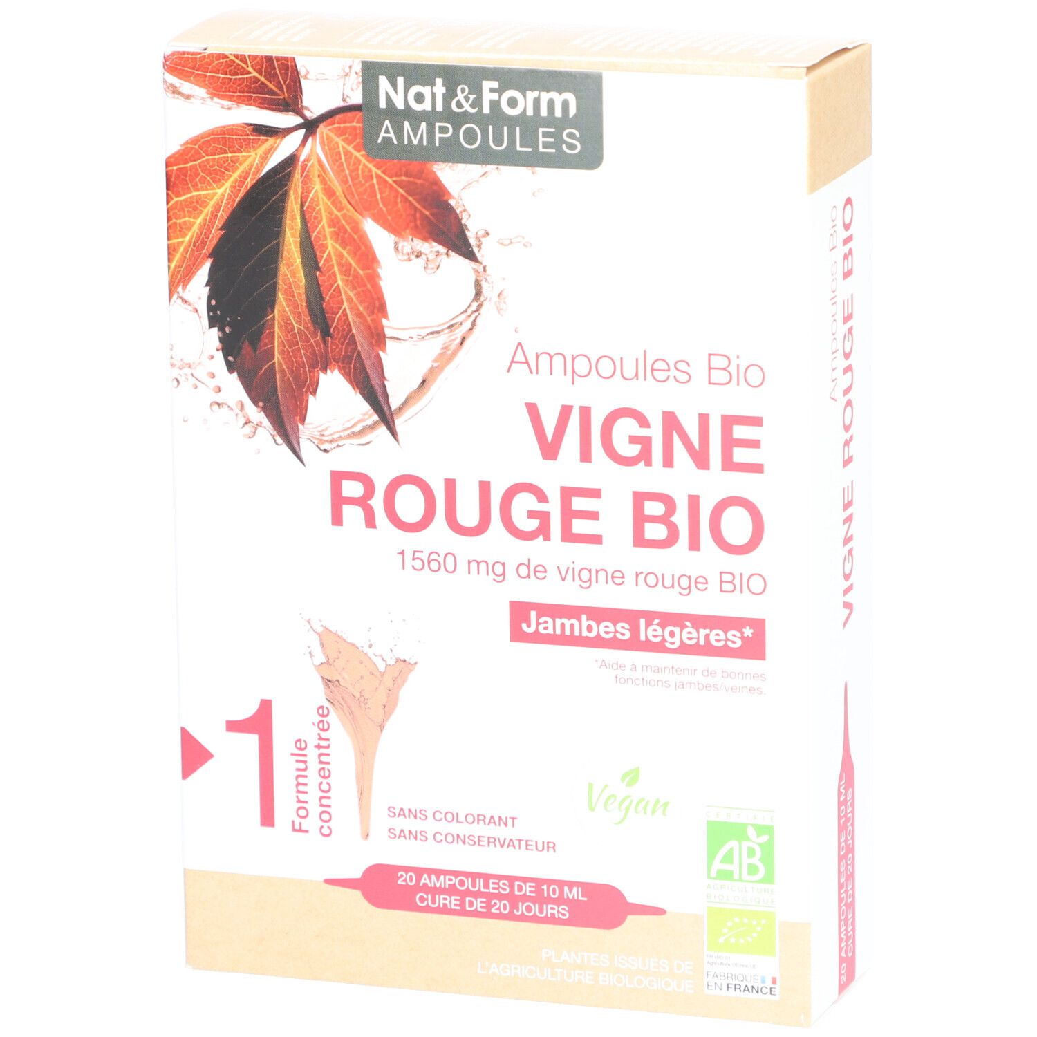 Nat&Form Ampullen Rote Weinrebe bio