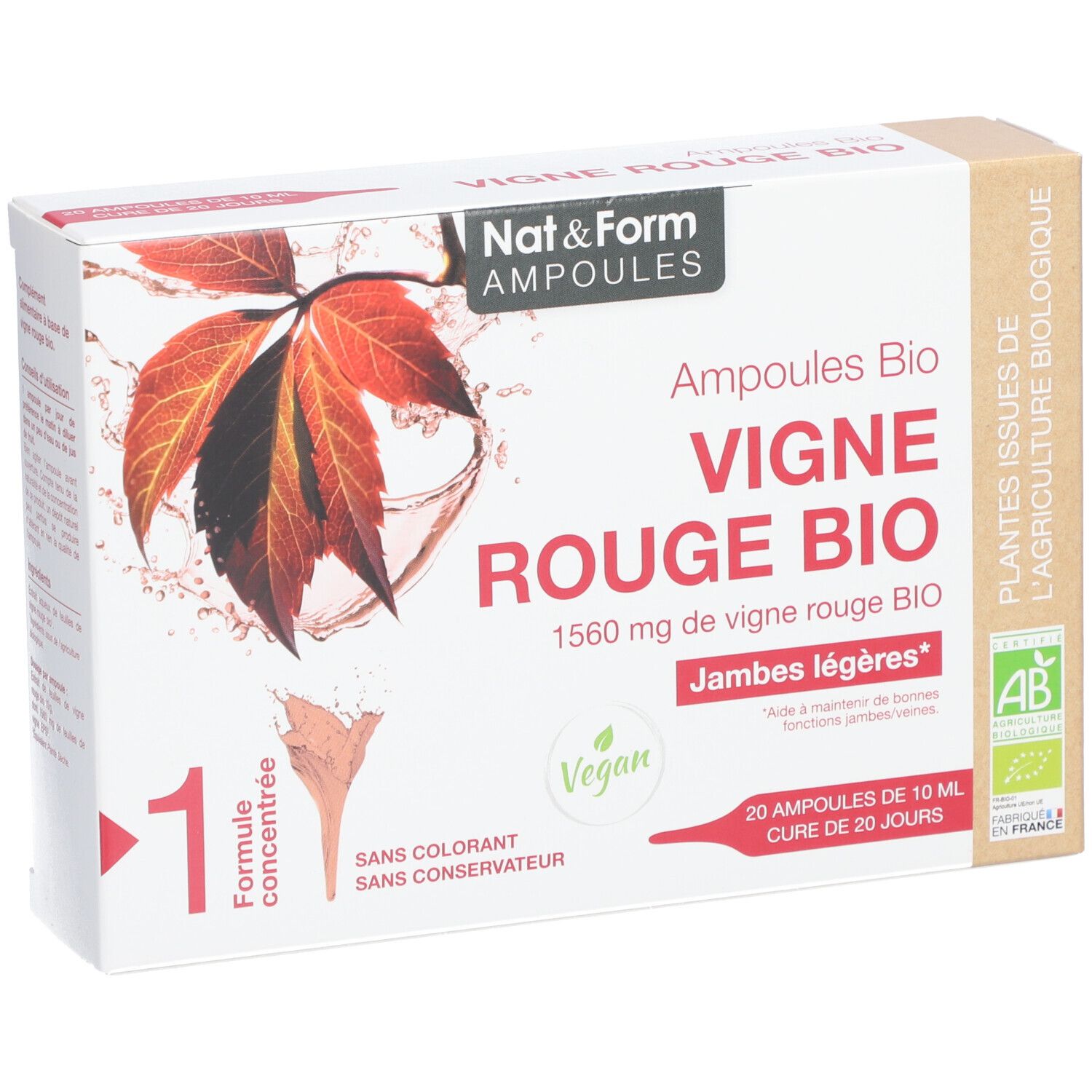 Nat&Form Ampullen Rote Weinrebe bio