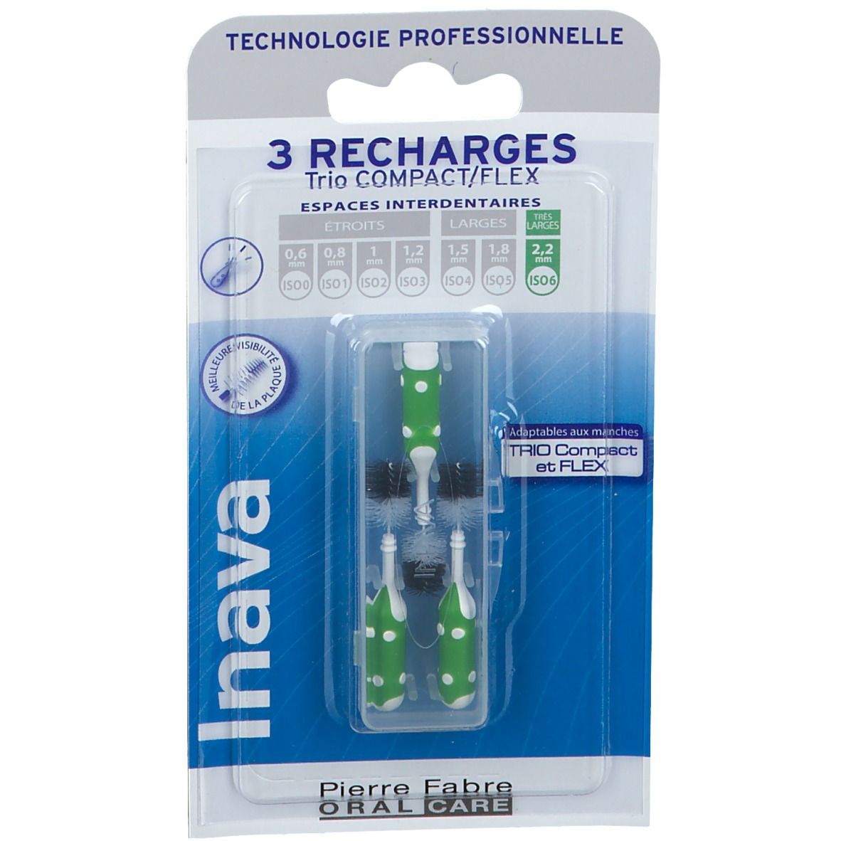 Inava Trio COMPACT Brossettes interdentaires XL 2,2 mm