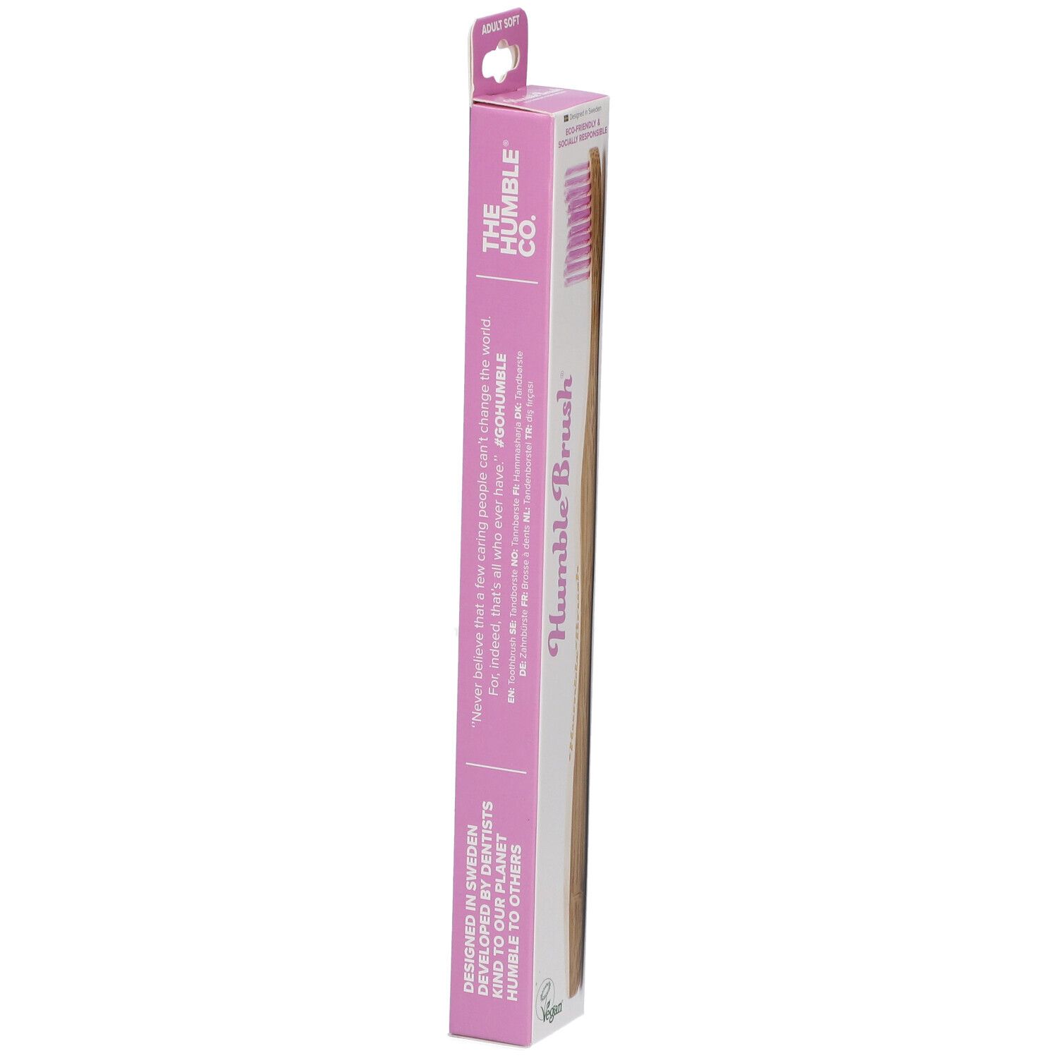 The Humble Co. Humble Brush® Bambuszahnbürste Erwachsene Soft Pink