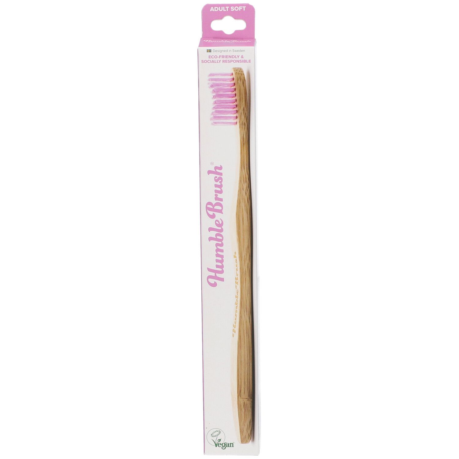 The Humble Co. Humble Brush® Bambuszahnbürste Erwachsene Soft Pink
